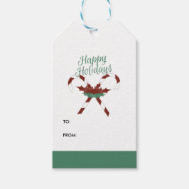 Prettige feestdagen Candy Cane Cadeau Label label Cadeaulabel