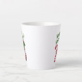 prettige feestdagen! Candy Cane Gnome Latte Mok (Voorkant)