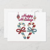 prettige feestdagen Candy Cane Heart (Voorkant / Achterkant)