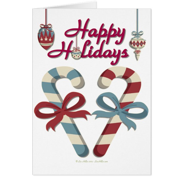 prettige feestdagen Candy Cane Heart (Voorkant)