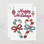 prettige feestdagen Candy Cane Heart (Voorkant / Achterkant)