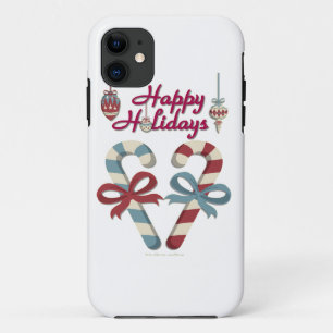 prettige feestdagen Candy Cane Heart iPhone 11 Hoesje