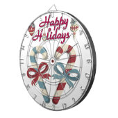 prettige feestdagen Candy Cane Heart Dartbord (Voorkant Rechts)