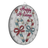 prettige feestdagen Candy Cane Heart Dartbord (Voorkant Links)