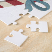 prettige feestdagen Candy Cane Heart Legpuzzel (Zijkant)