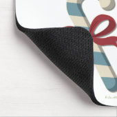 prettige feestdagen Candy Cane Heart Muismat (Hoek)