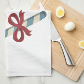 prettige feestdagen Candy Cane Heart Theedoek (Quarter Fold)