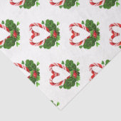 Prettige feestdagen Candy Cane Hearts Tissuepapier (Detail)