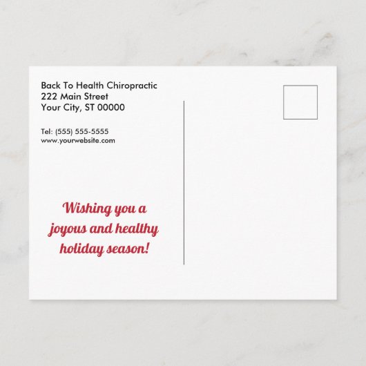 prettige feestdagen Candy Canes Chiropractic (Achterkant)