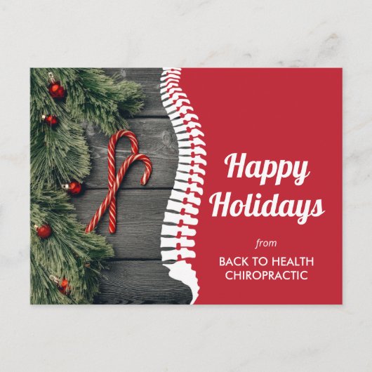 prettige feestdagen Candy Canes Chiropractic (Voorkant)