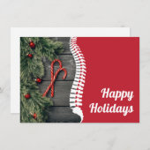 prettige feestdagen Candy Canes Chiropractic Feestdagenkaart (Voorkant / Achterkant)