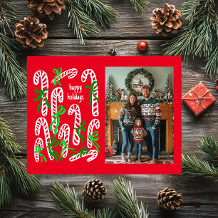 Prettige feestdagen Candycanes CUSTOM FOTO KERST