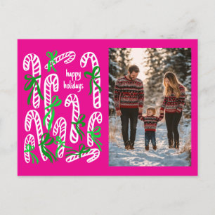 Prettige feestdagen Candycanes CUSTOM FOTO KERST