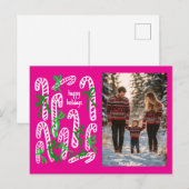 Prettige feestdagen Candycanes CUSTOM FOTO KERST (Voorkant / Achterkant)