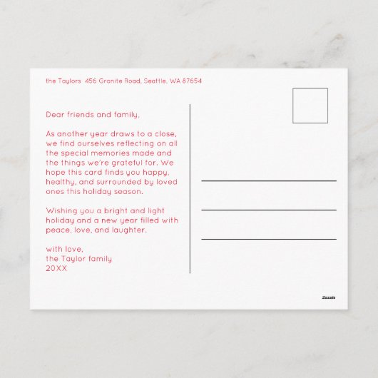 Prettige feestdagen Candycanes CUSTOM FOTO KERST (Achterkant)