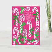 Prettige feestdagen Candycanes Sweet Pink Christma Kaart (Voorkant)