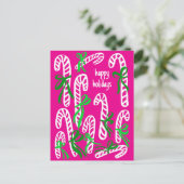 Prettige feestdagen Candycanes Sweet Schattige Chr Briefkaart (Staand voorkant)