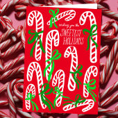 Prettige feestdagen Candycanes Sweet Schattige Chr Kaart