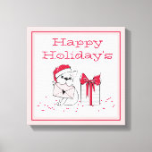 prettige feestdagen canvas afdruk (Voorkant)