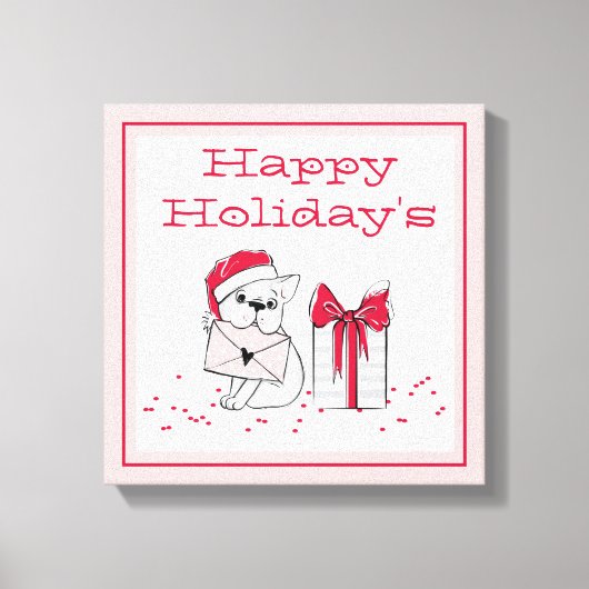 prettige feestdagen canvas afdruk (Voorkant)