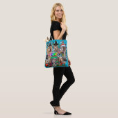 prettige feestdagen Canvas tas (Op model)