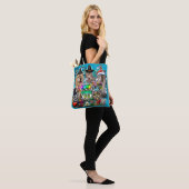 prettige feestdagen Canvas tas (Op model)