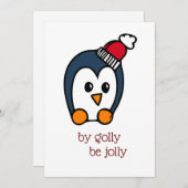 prettige feestdagen Card Penguin Feestdagenkaart (Voorkant / Achterkant)