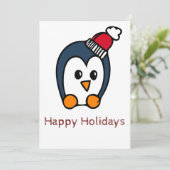 prettige feestdagen Card Penguin Feestdagenkaart (Staand voorkant)