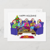 Prettige feestdagen Cartoon van boekgroep (Voorkant / Achterkant)