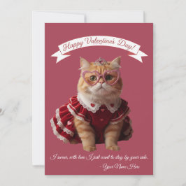 Prettige Feestdagen Cat Valentine's Love Feestdagenkaart