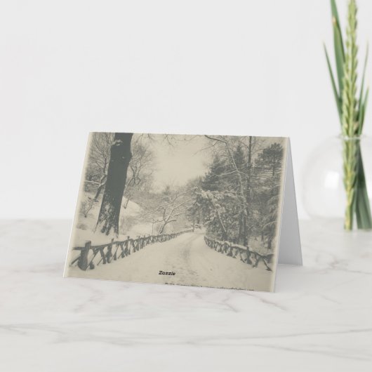 Prettige feestdagen - Central Park Wintersneeuw (Achterkant)