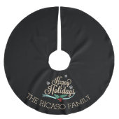 Prettige feestdagen Chalk Style Typografie geperso Kerstboom Rok (Voorkant)