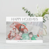 PRETTIGE FEESTDAGEN CHARLIE Black Foto van Kerstmi Feestdagenkaart (Staand voorkant)