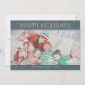 PRETTIGE FEESTDAGEN CHARLIE Blue Foto van Kerstmis Feestdagenkaart (Voorkant)