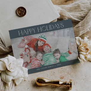PRETTIGE FEESTDAGEN CHARLIE Blue Foto van Kerstmis Feestdagenkaart