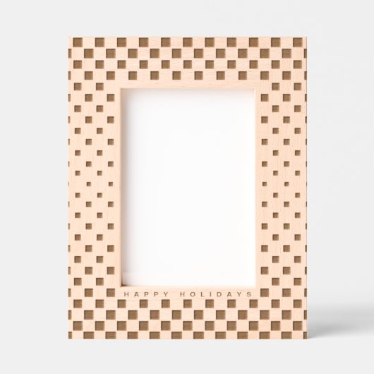 Prettige feestdagen Checker Gegraveerde Lijstjes (Voorkant)