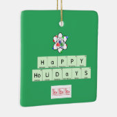 Prettige feestdagen Chemist boom Spelt uit Keramisch Ornament (Rechts)