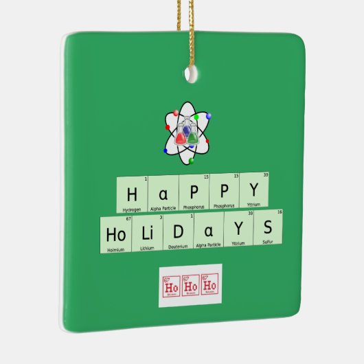 Prettige feestdagen Chemist boom Spelt uit Keramisch Ornament (Rechts)