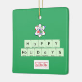 Prettige feestdagen Chemist boom Spelt uit Keramisch Ornament (Links)