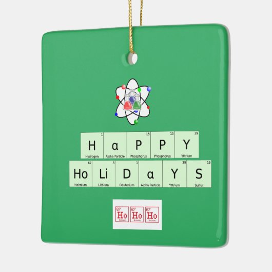 Prettige feestdagen Chemist boom Spelt uit Keramisch Ornament (Links)