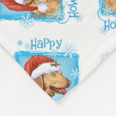 prettige feestdagen Chessie Fleece Deken (Hoek)