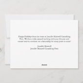 prettige feestdagen Chic Black Gold Snowflake Comp Feestdagenkaart (Achterkant)