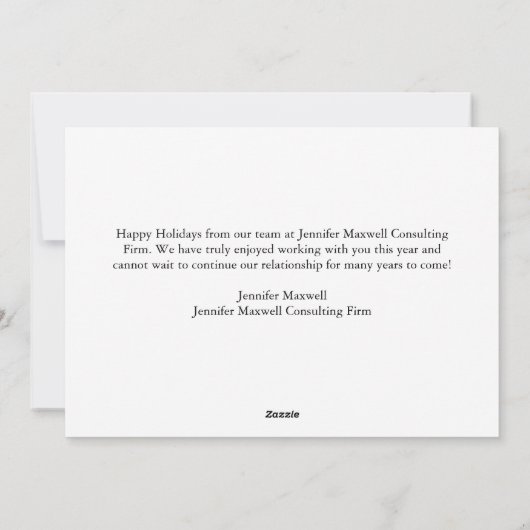 prettige feestdagen Chic Black Gold Snowflake Comp Feestdagenkaart (Achterkant)