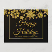 prettige feestdagen Chic Corporate-kerstzwart Gold (Voorkant)