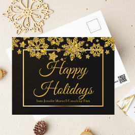 prettige feestdagen Chic Corporate-kerstzwart Gold