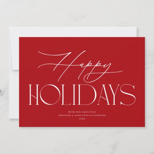 Prettige feestdagen Chic Elegance Feestdagenkaart (Voorkant)