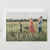 Prettige feestdagen Chic Elegant Typografie Feestdagenkaart (Voorkant)