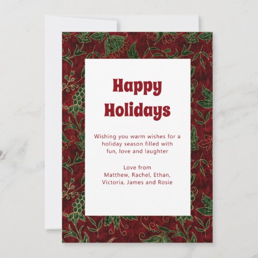 Prettige feestdagen Chic Feestelijke Kerstmis Fami (Achterkant)