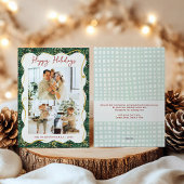 Prettige feestdagen Chic Forest Green Botanical Feestdagenkaart