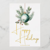 Prettige feestdagen Chic ~ Groene Kerst Ornament G (Voorkant)